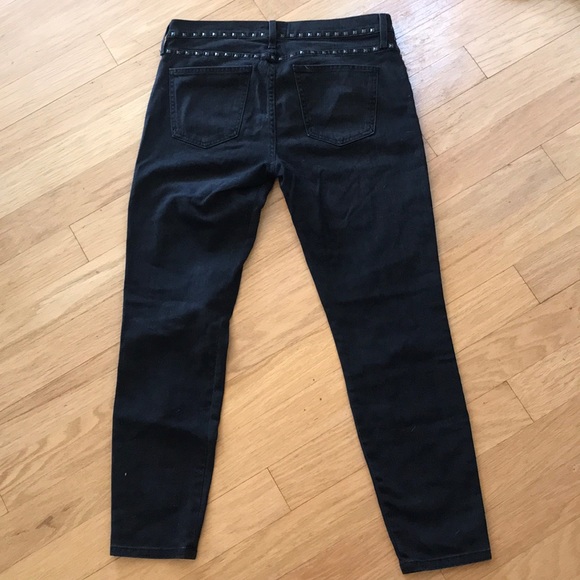 Current/Elliott Studded Crop Skinny in Night - Picture 4 of 7